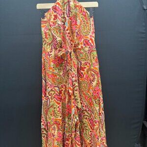 MSK Halter Paisley Pattern Jumpsuit/Dress